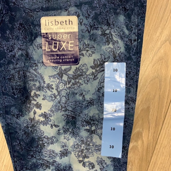 Bandolino Lisbeth Skinny Jeans Denim Curvy Crop Super Luxe Paisley Women’s 10 - Picture 3 of 11